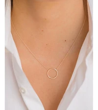 Zoe Lev 14k Gold Circle Necklace