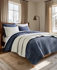 Levtex Velvet Stitch Reversible 3-Pc. Quilt Set