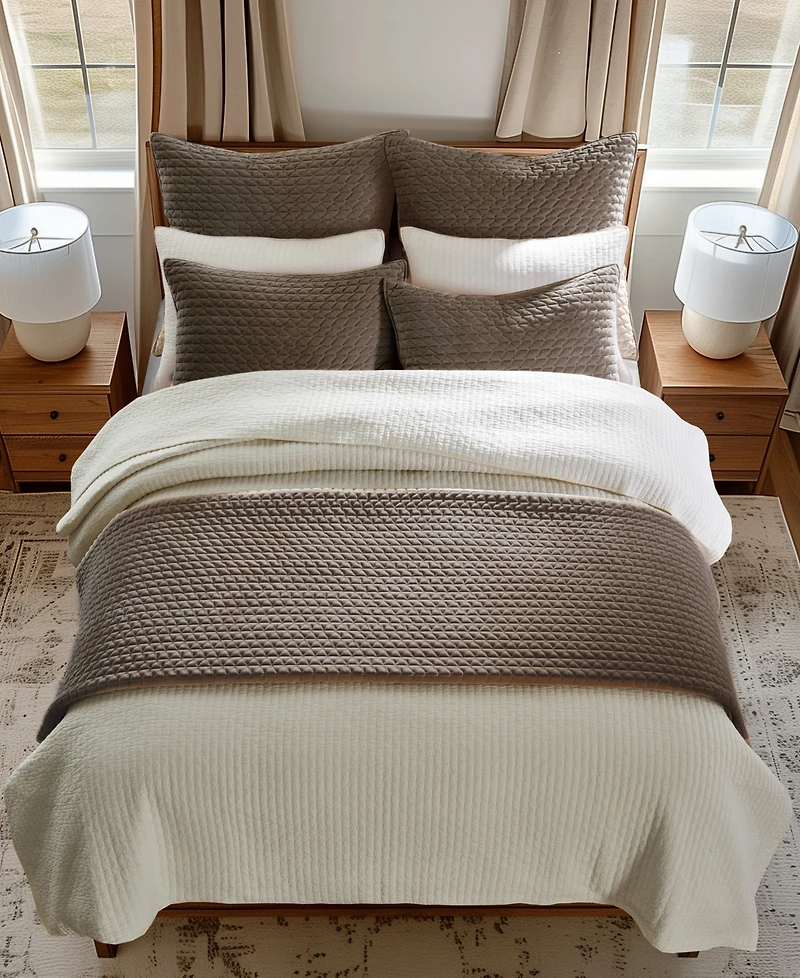 Levtex Velvet Stitch 2-Pc. Sham Set, European