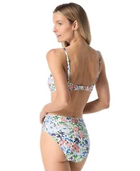 Kate Spade Womens Shirred Bra Bikini Top Shirred High Waist Bottom
