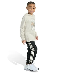 adidas Toddler and Little Boys 2-Piece Long Sleeve Hooded T-Shirt Jogger Pant Set