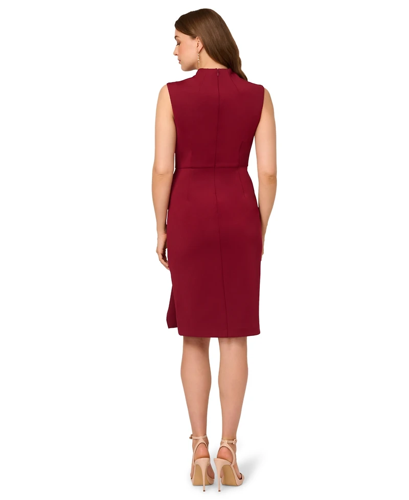 Adrianna Papell Women's Ruffle Scuba Sheath Dress