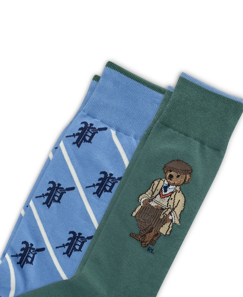 Polo Ralph Lauren Men's 2-Pack Ribbed Cuff Socks
