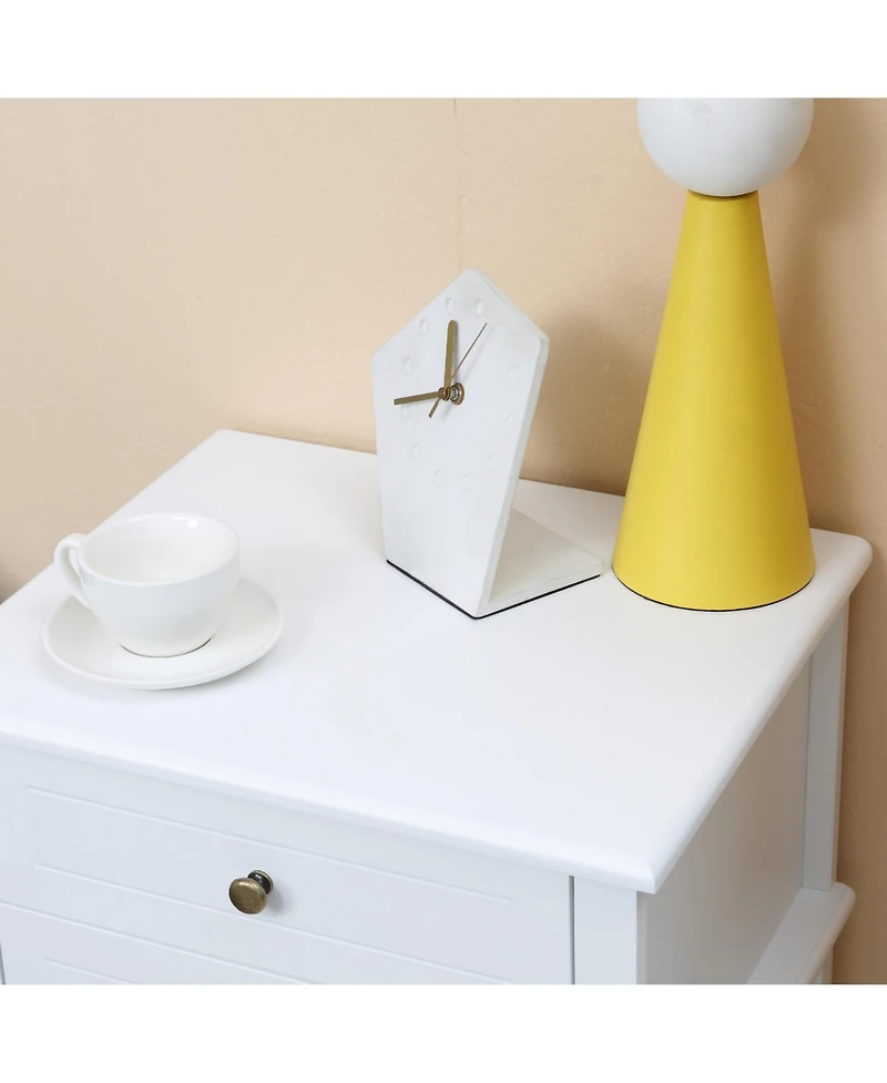 Homcom Modern Accent Side Table, End Table with Drawer and Shelf,