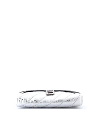 Pre-Owned Balenciaga Small Crush Chain Flap Bag Quilted Crushed Calfskin