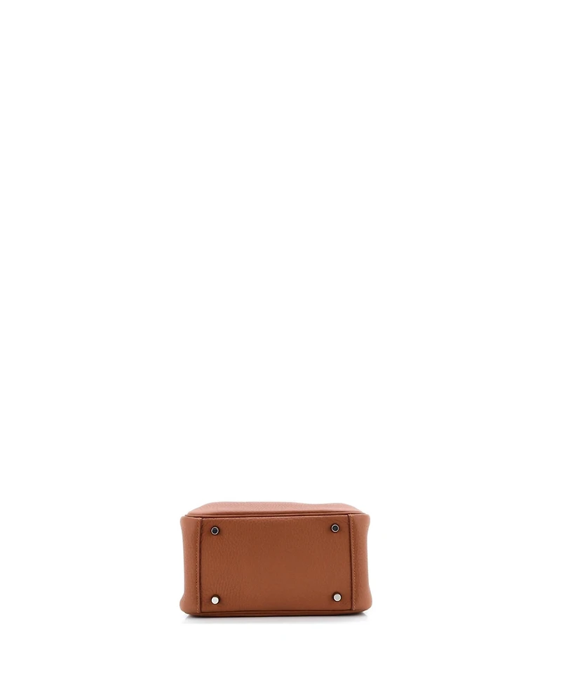 Pre-Owned Hermes Mini Lindy Quadrille Bag Clemence with Canvas