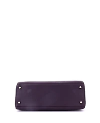 Pre-Owned Hermes Kelly 32 Handbag Purple Clemence with Palladium Hardware