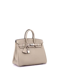 Pre-Owned Hermes Birkin Handbag Light Togo with Palladium Hardware