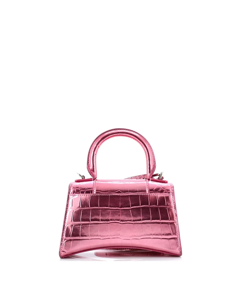 Pre-Owned Balenciaga Xs Hourglass Top Handle Bag Embossed Leather
