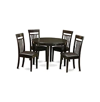 East West Furniture 5 Pc Kitchen nook Dining set-Kitchen Table and 4 Kitchen Chairs