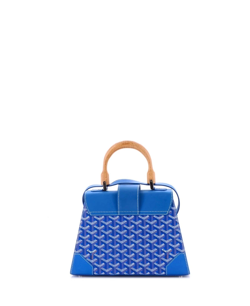 Pre-Owned Goyard Pm Saigon Top Handle Bag Coated Canvas with Leather