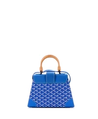 Pre-Owned Goyard Pm Saigon Top Handle Bag Coated Canvas with Leather