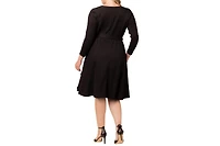 Women's Plus London Sweater Knit Wrap Dress