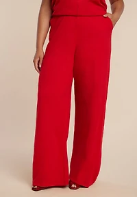 Eloquii Elements Women's Plus Knit Wide Leg Sweater Pant