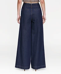Avec Les Filles Women's Wide Leg Hollywood Waist Jeans
