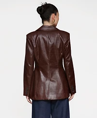 Avec Les Filles Women's Fitted Button-Front Blazer