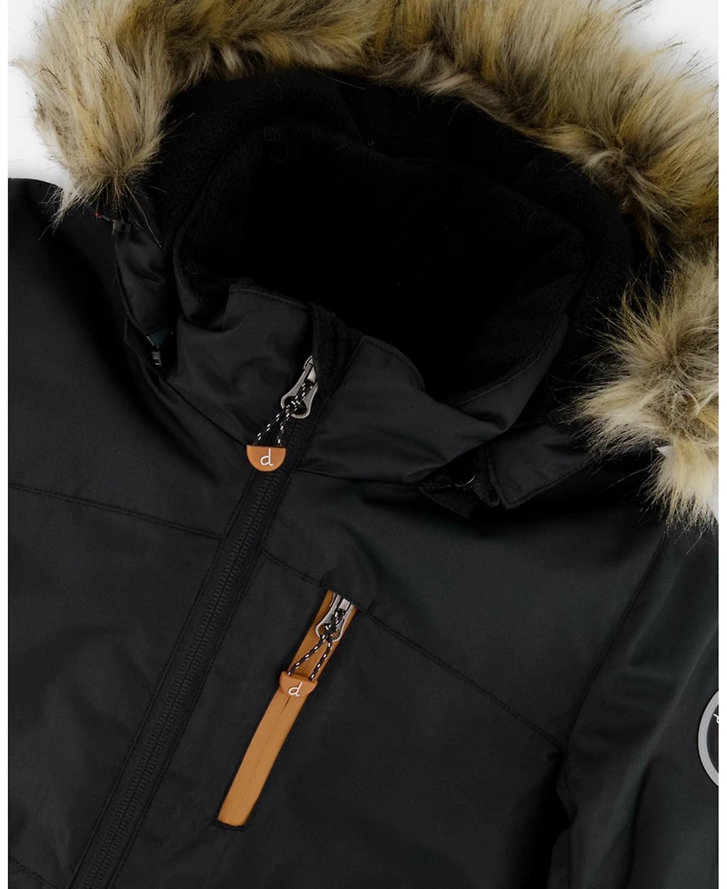 Deux par Boy Two-Piece Play Snowsuit with Contrast Jacket Brown Sugar