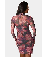 Bebe Floral Mesh Bodysuit