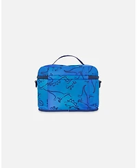Deux par Deux Boy Lunch Box Blue Gradient Dinosaur Print - Toddler|Child