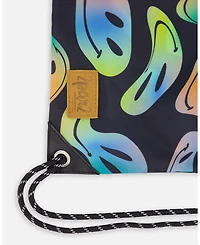 Deux par Deux Boy Drawstring Bag Smiley Face Boy - Toddler|Child