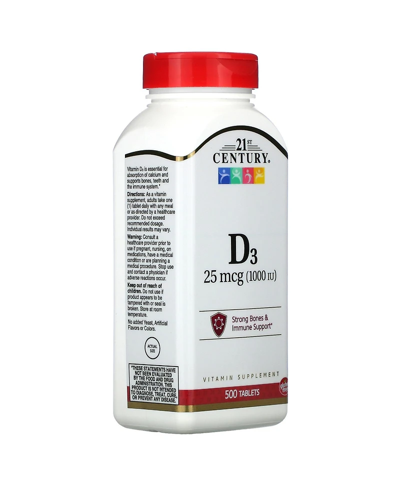 21st Century Vitamin D3 25 mcg (1 000 Iu)