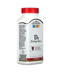 21st Century Vitamin D3 25 mcg (1 000 Iu)