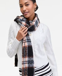 On 34th Brushed Plaid Blanket Wrap, Macy's Exclusive
