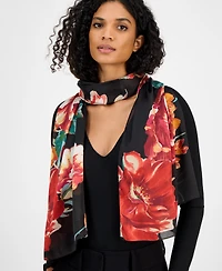 Giani Bernini Painterly Rose Oblong Scarf, Macy's Exclusive