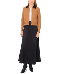 1.state Women's Long Sleeve Button Up Collar Jacket
