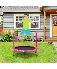 36 Inch Kids Mini Trampoline Rebounder with Full Covered Handrail