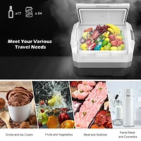 58 Quart Portable Electric Camping and Car Cooler for Food and Drinks