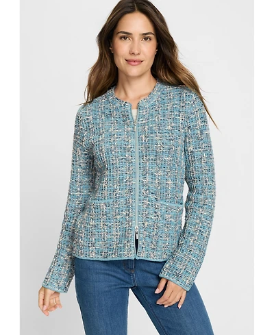 Olsen Tweed Knit Cardigan