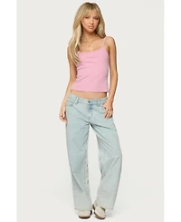 Edikted Women's Bow Pocket Relaxed Jeans