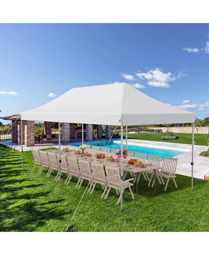 10x20 Ft Pop Up Canopy, Instant Setup Canopy Tent