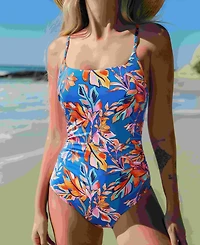 Cupshe Women's Scoop Neck Crisscross Self Tied One Piece Swimsuit