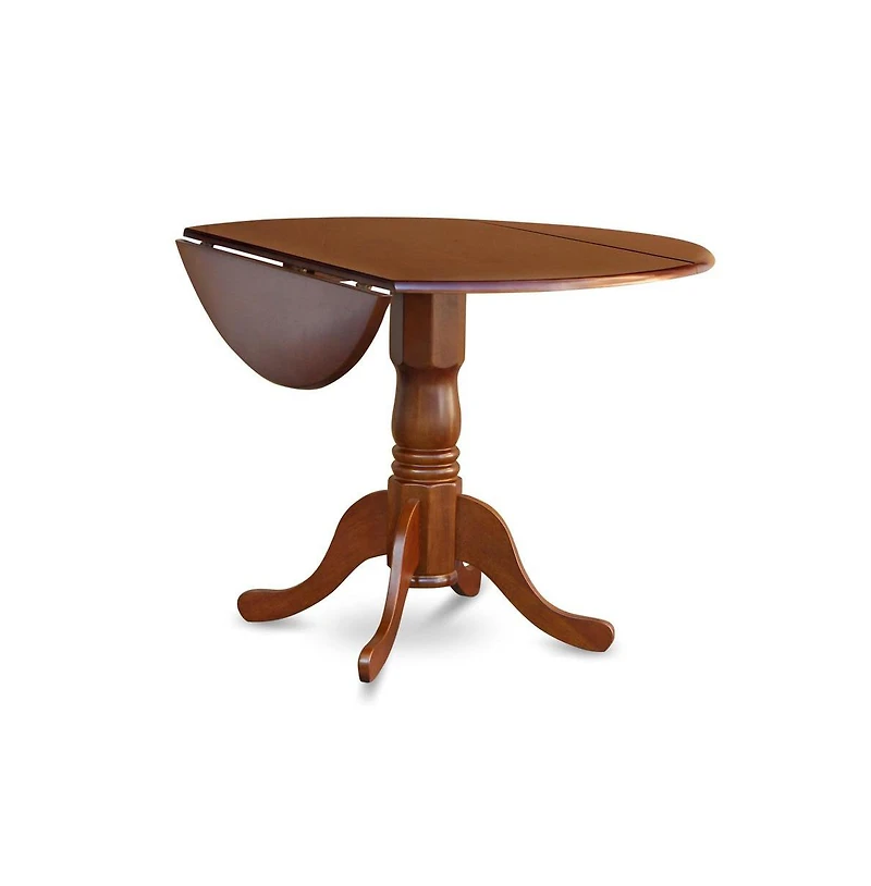 East West Furniture 5 Pc small Kitchen Table and Chairs set-round Kitchen Table and 4 Kitchen Chairs