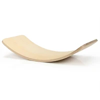 Wooden Wobble Balance Board Kids 35 Inch Rocker Yoga Curvy Board with Felt Layer