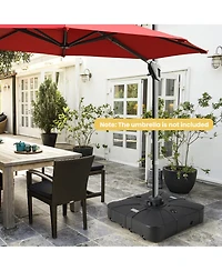 Gymax Patio 200lbs Fillable Cantilever Umbrella Base Heavy-Duty Water-Filled Outdoor