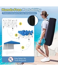 8 X 8 Feet Pop up Canopy Tent with 1 Sidewall and Portable Backpack