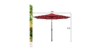 10 Feet Outdoor Patio umbrella with Bright Solar Led Lights