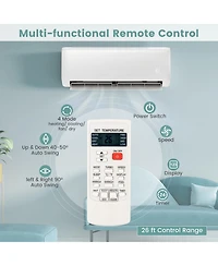 Gymax 12000 Btu Mini Split Air Conditioner 21 SEER2 Ac Unit w/ Heat Pump & Remote Control