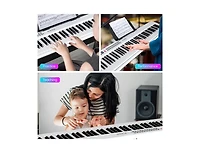 88-Key Foldable Electric Keyboard Piano with Wireless Midi and Dual Speakers