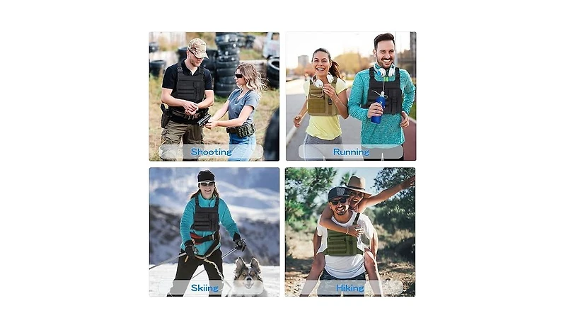 Tactical Chest Pack Running Bag: Outdoor Sports Lightweight Water Resistant - Hiking Edc Vest Rig Pack Men Women(Tactical Green)