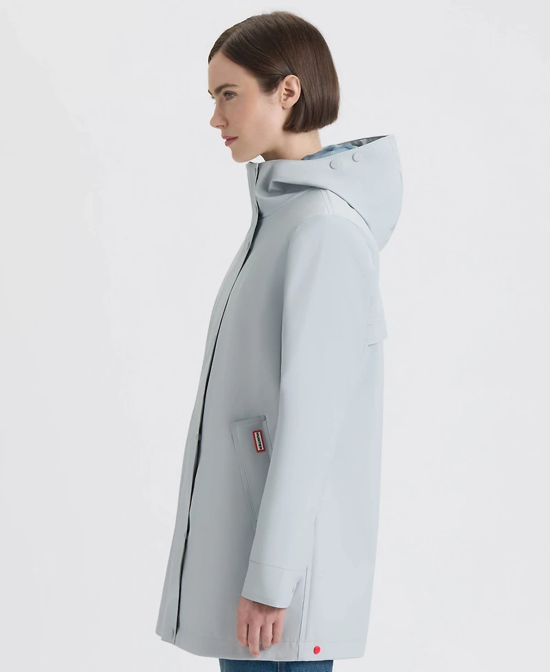 Hunter Women's Hooded Rubberized Waterproof Rain Coat