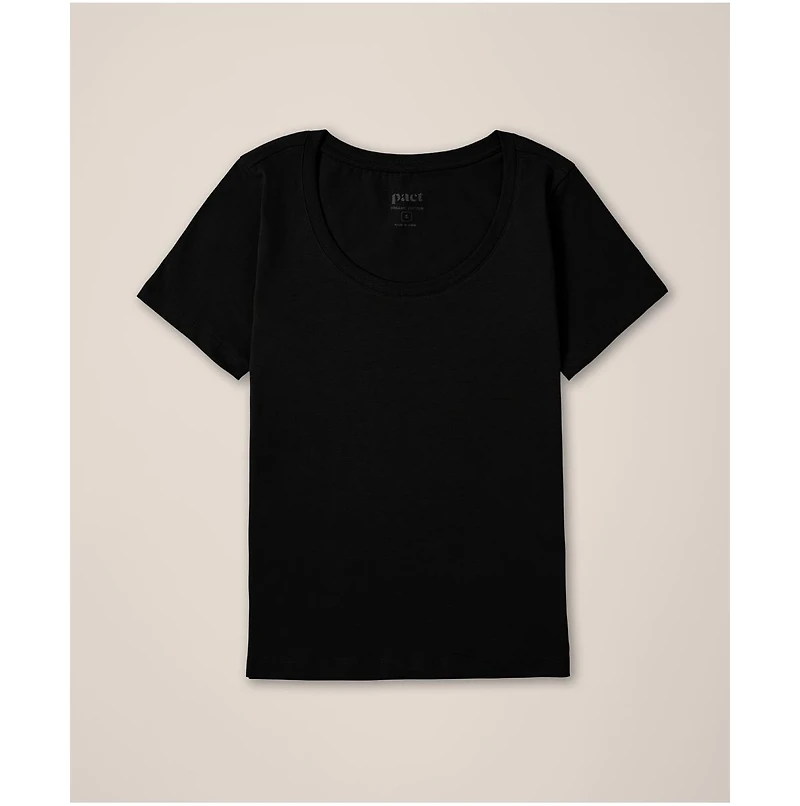 Pact Organic Cotton Softspun Scoop Neck Tee