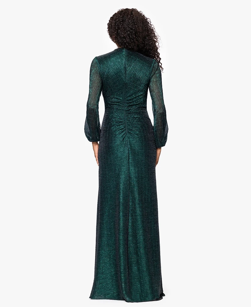Betsy & Adam Women's Long Sleeve Maxi Dress