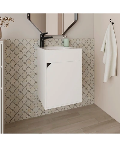 Fm Furniture Nelson Bathroom Floating Vanity, Wenge
