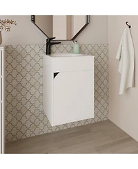 Fm Furniture Nelson Bathroom Floating Vanity, Wenge