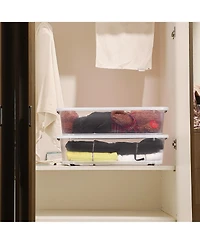 Sorbus 3 Pack 40qt Underbed Bins with Lids and Handles