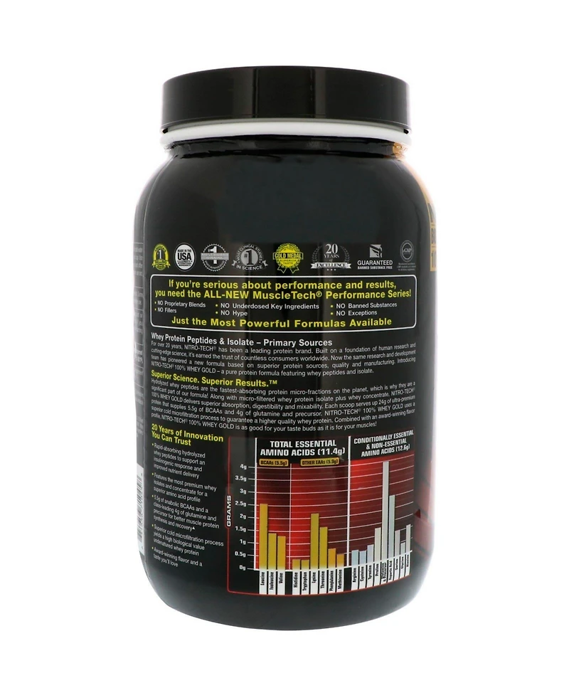 MuscleTech Nitro-Tech 100% Whey Gold Double Rich Chocolate